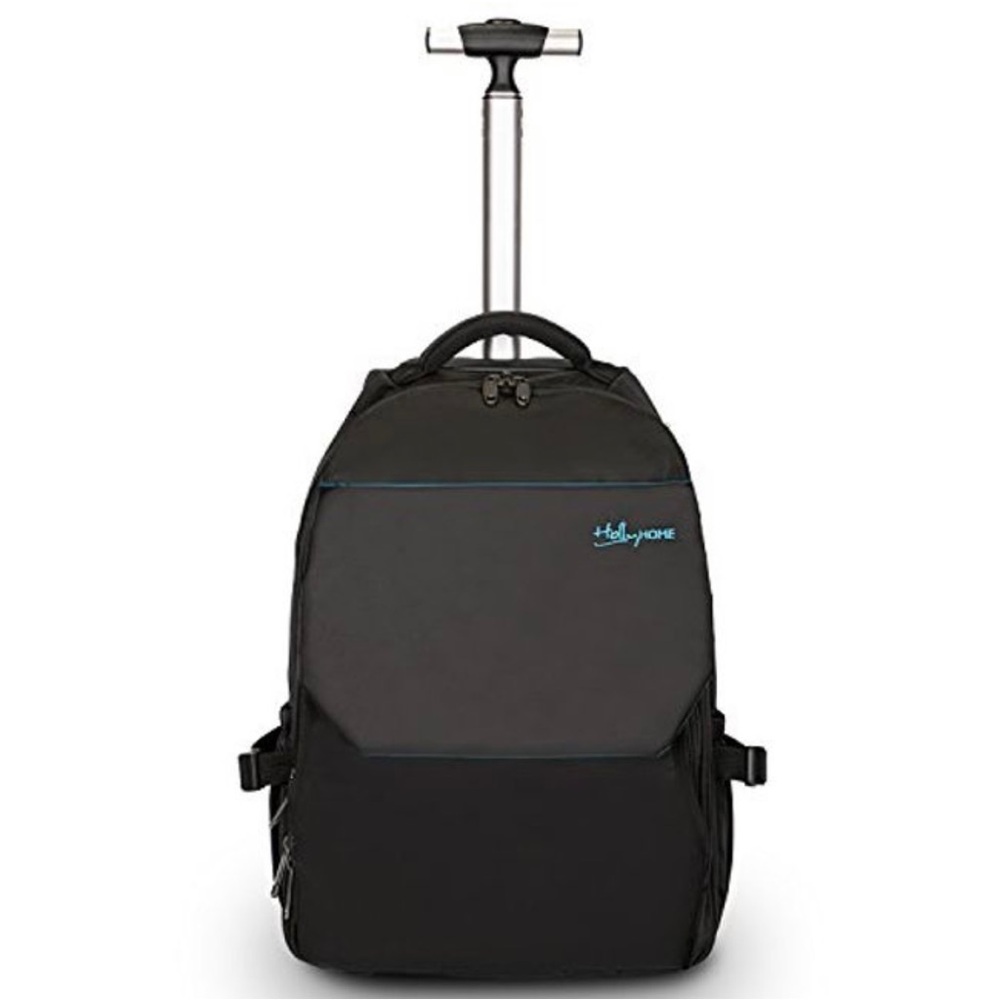HollyHOME Black Multifunction Travel Laptop Wheeled Rolling Backpack Luggage